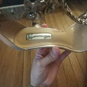 INC International Concepts Shoes - Gold scrappy heels INC International Concepts Shoes - Gold scrappy heels